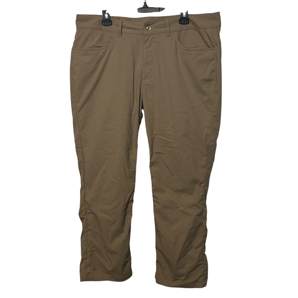 Clothing Arts P^cubed Travel Pants Men 38x28 Tan Pick Pocket Proof Nylon Stretch
